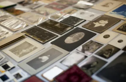 Photographs lying on a table