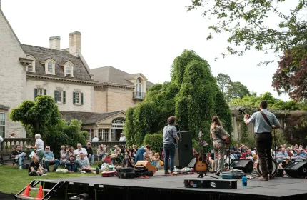 Concert on the east lawn of the George Eastman Mansion 
