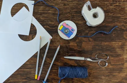 Craft supplies needed to create a phenakistoscope