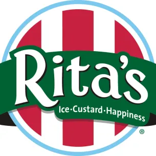 Logo for Ritas which reads Ice Custard Happiness 