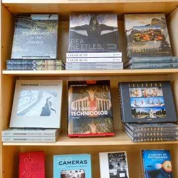 Selection of books from the museum store
