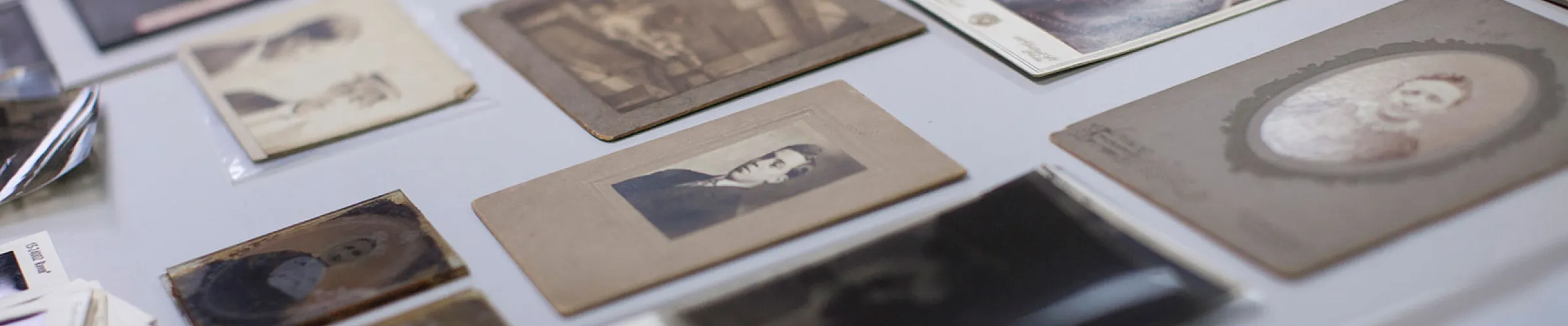 photographs on table