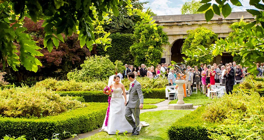 Wedding ceremony in the West Garden