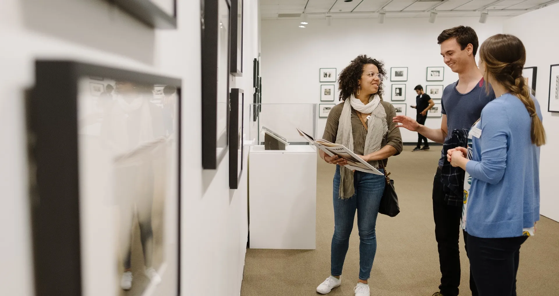 Staff leading a gallery tour