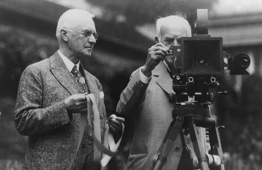 George Eastman and Thomas Edison