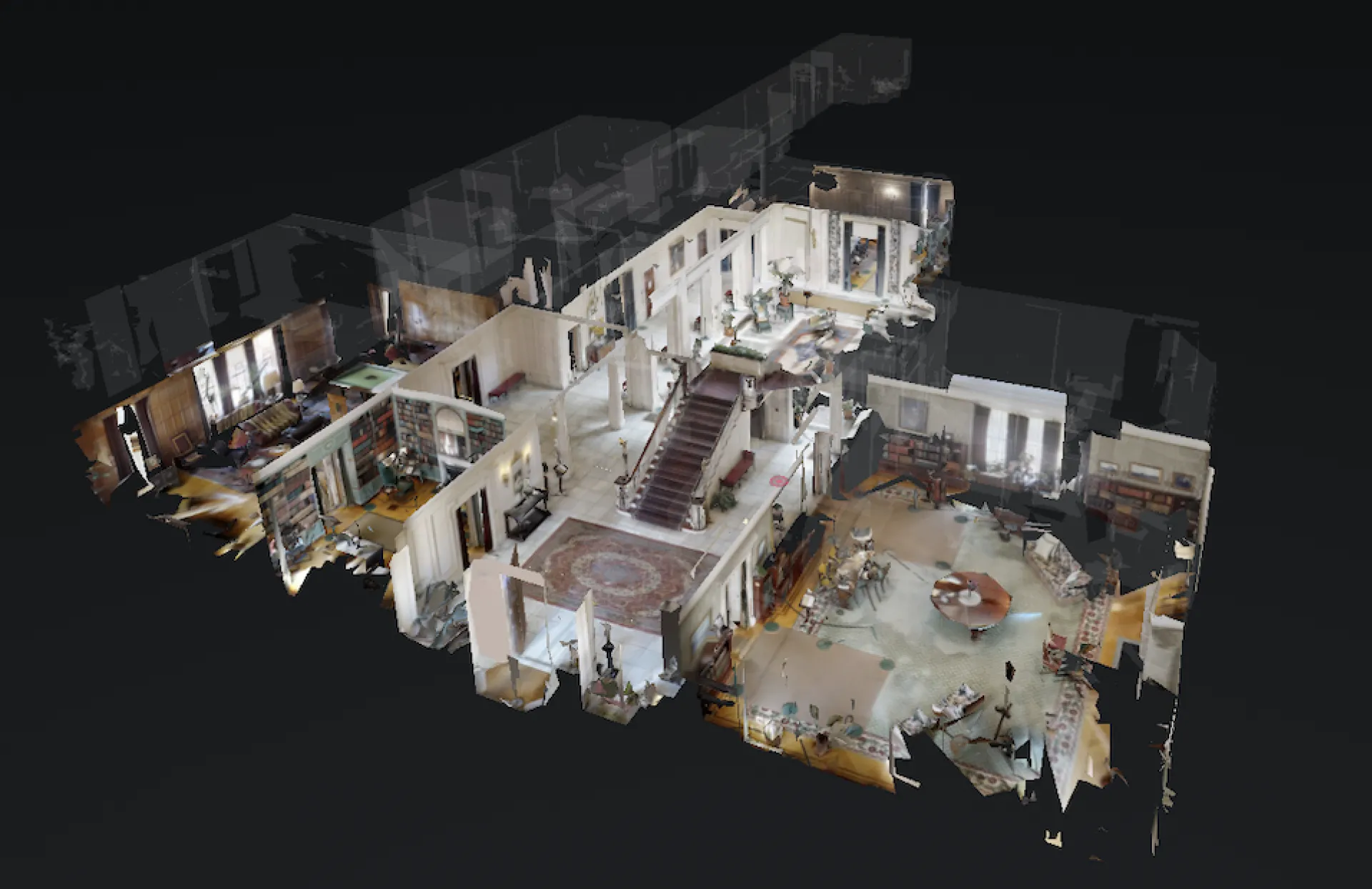 Screenshot of the historic mansion's virtual tour