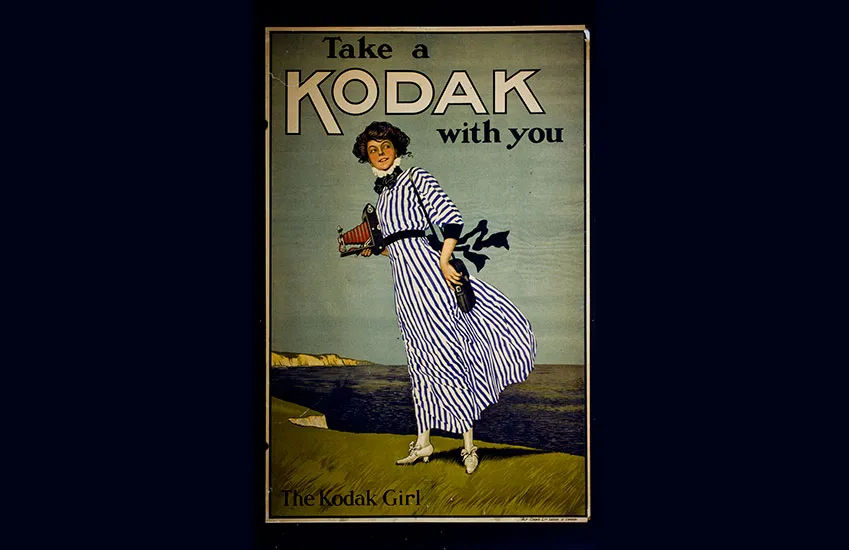 Kodak ad featuring the Kodak Girl