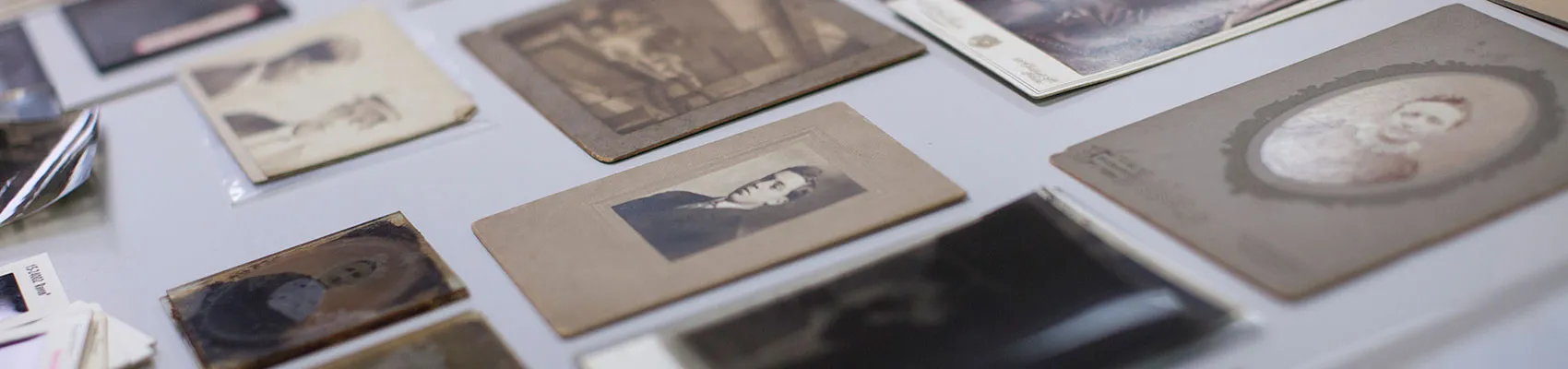 photographs on table
