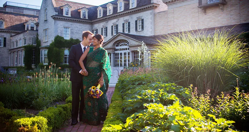 Wedding photograph taken in the Terrace Garden