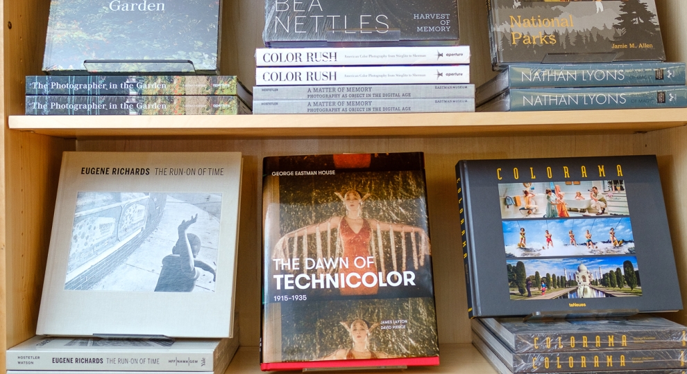 Selection of books from the museum store