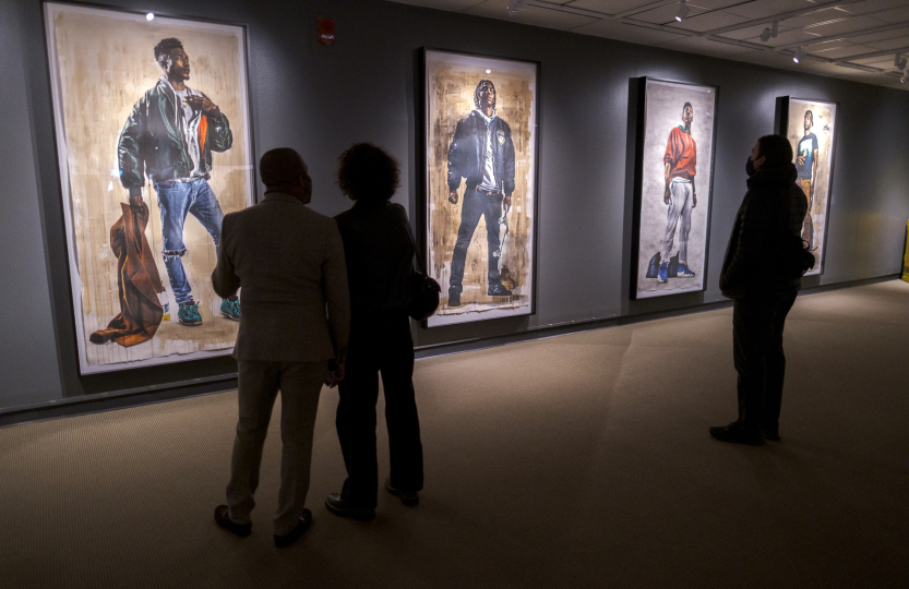People in McFadden's exhibition