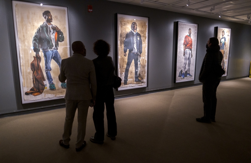 People in McFadden's exhibition