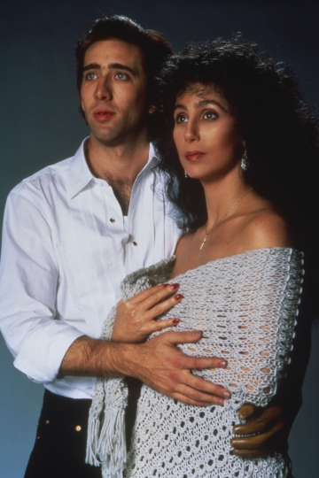 Nicholas Cage and Cher in the movie Moonstruck