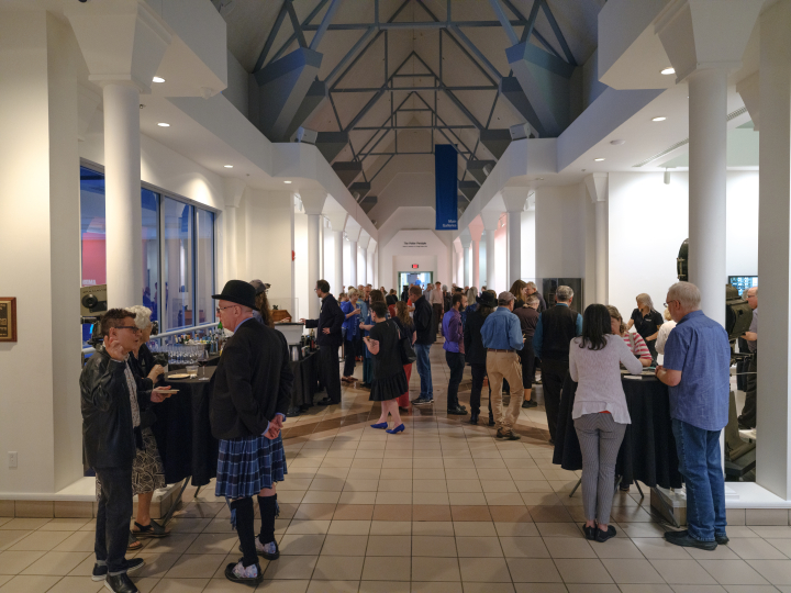 An exhibition preview event in the Potter Peristyle