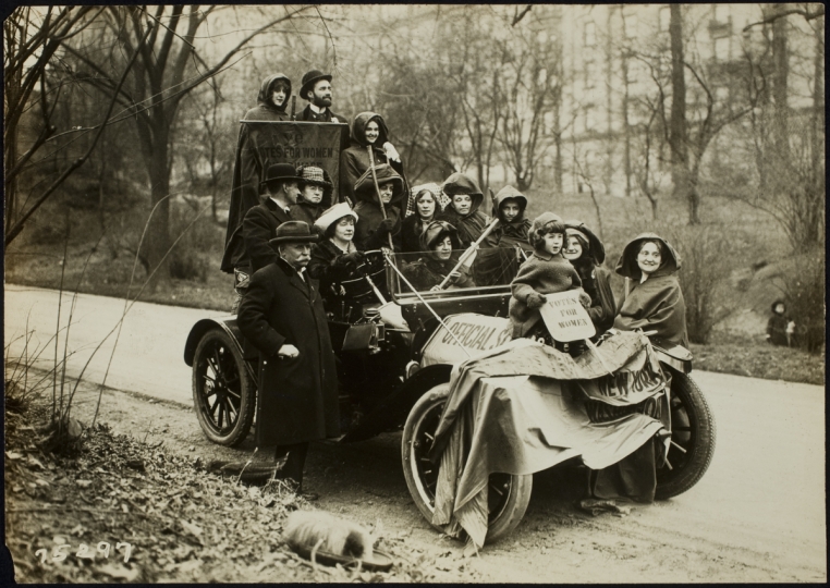 Women on Suffrage hike