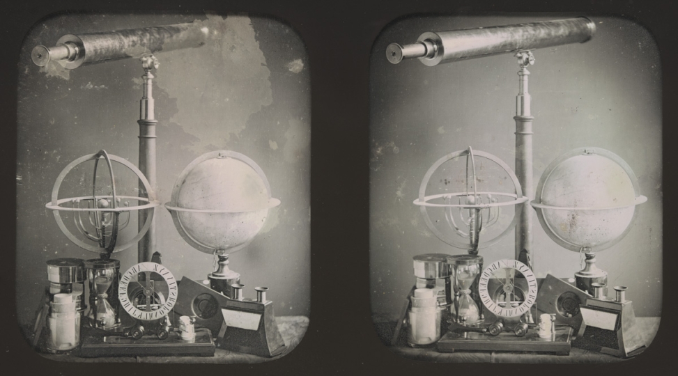 Photograph of astrological equipment by Louis Jules Duboscq