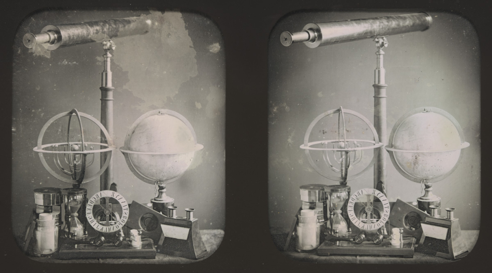 Photograph of astrological equipment by Louis Jules Duboscq