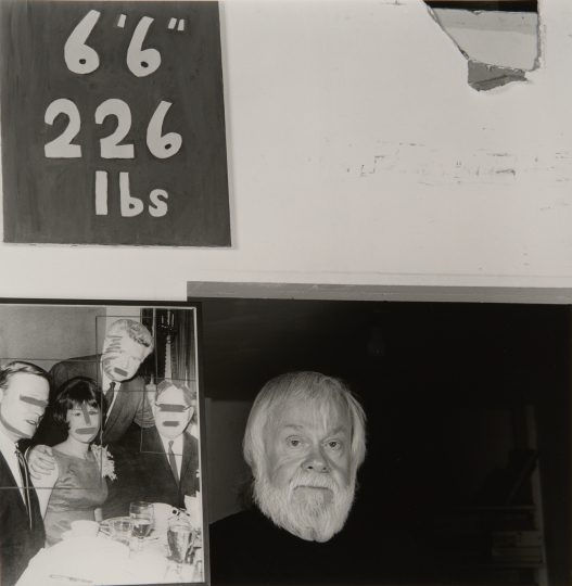 Nancy Lee Katz (American, 1947–2018), John Baldessari, March 28, 1993. Gelatin silver print, printed later. George Eastman Museum, gift of Bruce Silverstein, 2021.