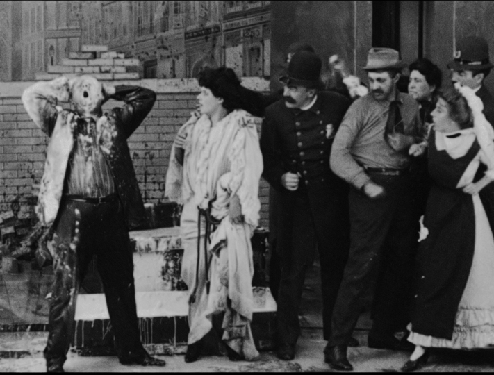 D.W. Griffith (1875–1948), Still from A Smoked Husband, 1908. Restoration by Film Preservation Society, Katherine Pratt, in collaboration with the Library of Congress. From the Paper Print Collection at the Library of Congress.
