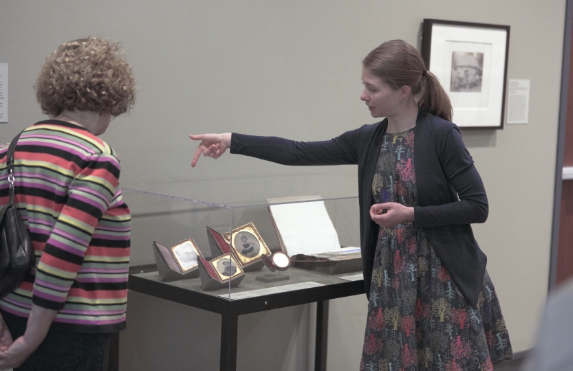 Rachel Andrews gives a tour of a gallery