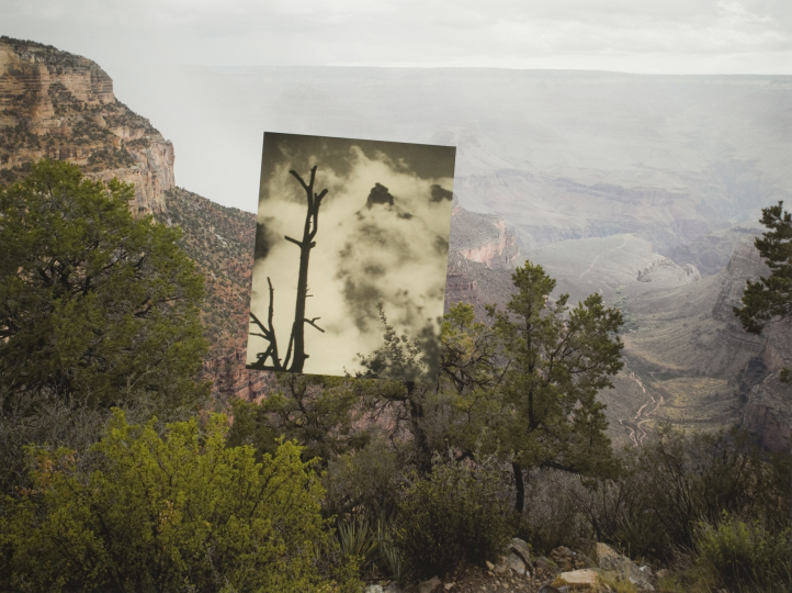 Mark Klett (American, b. 1952) and Byron Wolfe (American, b. 1967), Passing storm behind Alvin Langdon Coburn’s view from the south rim of the Grand Canyon, 2009, from Reconstructing the View. Inkjet print. Gift of the artists, 2009.