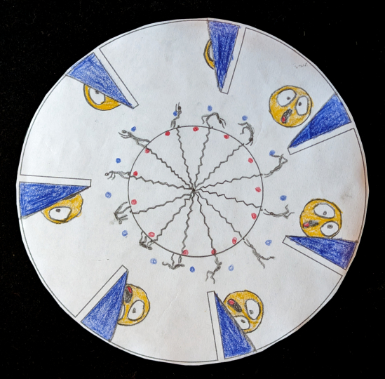 Phenakistoscope disk by Khaw Yoe, 9th Grade, Rochester International Academy