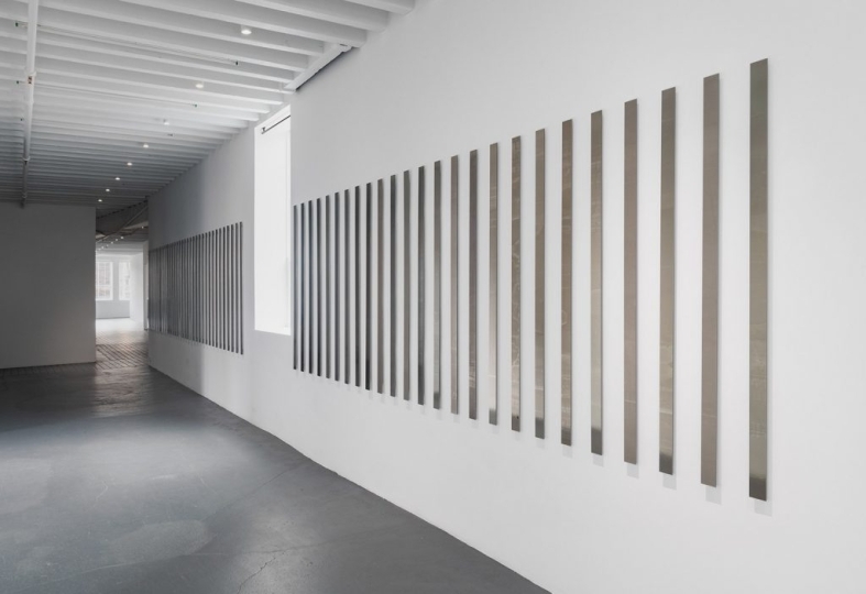 Liz Deschenes (American, b. 1966), FPS (60), 2018. Gelatin silver photograms mounted to Dibond. Pinault Collection. Exhibition view, Miguel Abreu Gallery, 2018. © the artist, courtesy Miguel Abreu Gallery, New York, and Emanuela Campoli, Paris. artist, courtesy Miguel Abreu Gallery, New York; Emanuela Campoli, Paris; and Fraenkel Gallery, San Francisco.