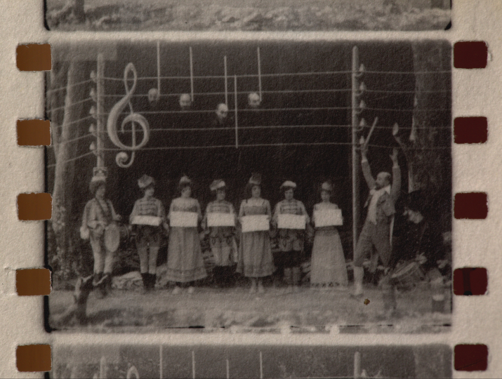Georges Méliès (1861–1938), Still from Le Mélomane, 1903. Partial restoration by George Eastman Museum from the Paper Print Collection at the Library of Congress.