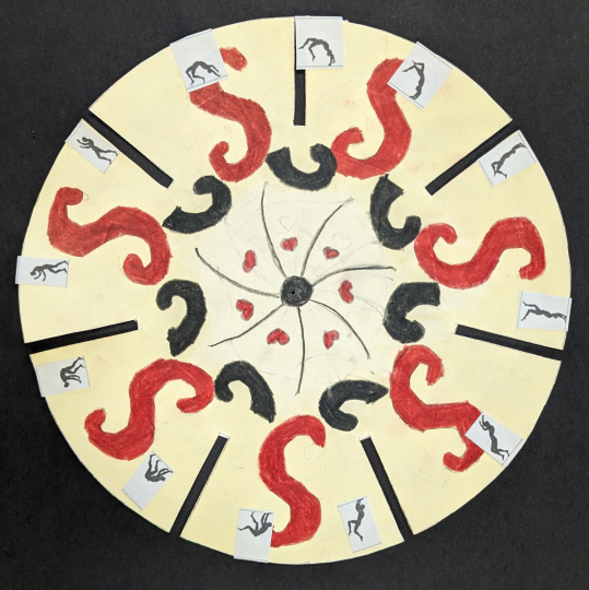 Phenakistoscope disk by Shafia, 8th Grade, Rochester International Academy