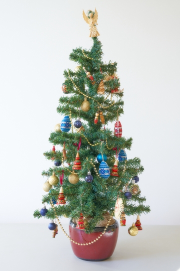 A tabletop tree from this year's display
