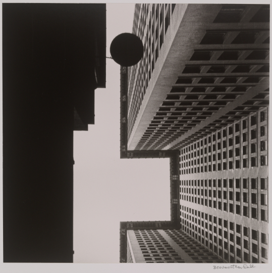 Beaumont Newhall (American, 1908–1993), Chase National Bank, New York, 1928. Gelatin silver print, printed 1983. George Eastman Museum, purchase with funds from the Horace W. Goldsmith Foundation. ©1928, Beaumont Newhall, ©2026 the Estate of Beaumont and Nancy Newhall. Permission to reproduce courtesy of Scheinbaum and Russek Ltd., Santa Fe, New Mexico 