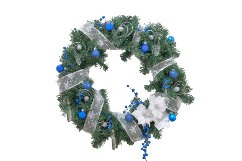 A wreath from this year's display