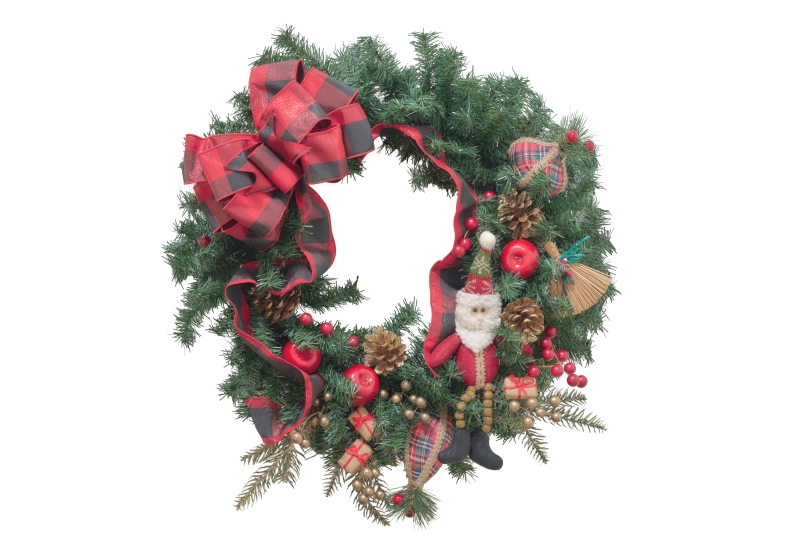 A wreath from this year's display