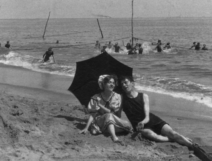 D.W. Griffith (1875–1948), Still from Where the Breakers Roar, 1908. Restoration by Film Preservation Society, Ruxandra Blaga, in collaboration with the Library of Congress. From the Paper Print Collection at the Library of Congress.