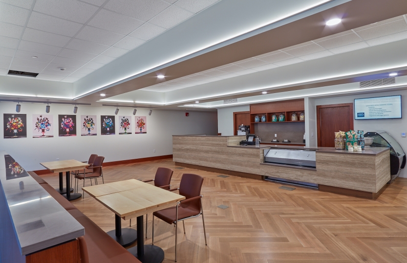 View of the museum cafe