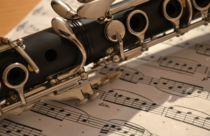 Clarinet on sheet music