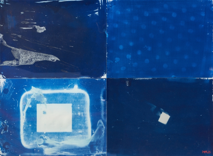 Jooyeon Ha, Untitled, from the exhibition Photo Art Therapy: A Convergence of Creativity and the Healing Process. Cyanotypes. Courtesy of the artist. 