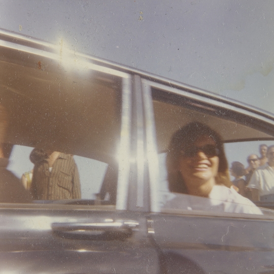 Carmela G. Iuorno (American, 1905–1988), Jacqueline Kennedy, <em>Jacqueline Kennedy in Ravello, Italy (snapshot)</em>, August 1962. Chromogenic development print. George Eastman Museum, gift of Mike Falcone, 2024. 