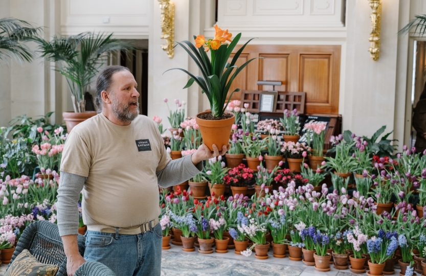 Dan Bellavia giving a tour