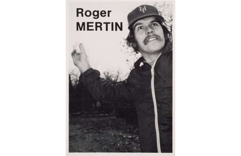 Baseball Trading Card of Roger Mertin