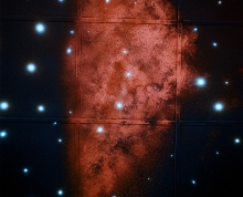 Public art mural mimicking light 