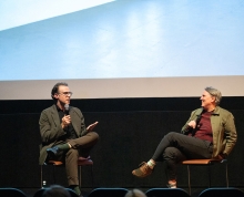 Liz Deschenes in conversation with Phil Taylor, assistant curator in the Department of Photography, at an event on April 2, 2025