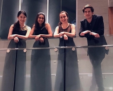 Asha String Quartet dressed for performance