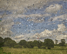 Rapidly Moving Clouds over Field, Flatford, England