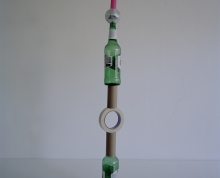Beer Bottles, Toilet Paper Rolls, Masking Tape, Disco Ball, Bic Lighter and Cocktail Umbrella