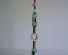 Beer Bottles, Toilet Paper Rolls, Masking Tape, Disco Ball, Bic Lighter and Cocktail Umbrella