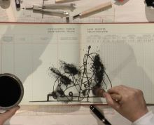 Still from Carnets d’Egypte—Intoxicating Liquor—Cash Sales Book (Drawing Lesson 34) 
