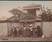 Albumen print of musicians 