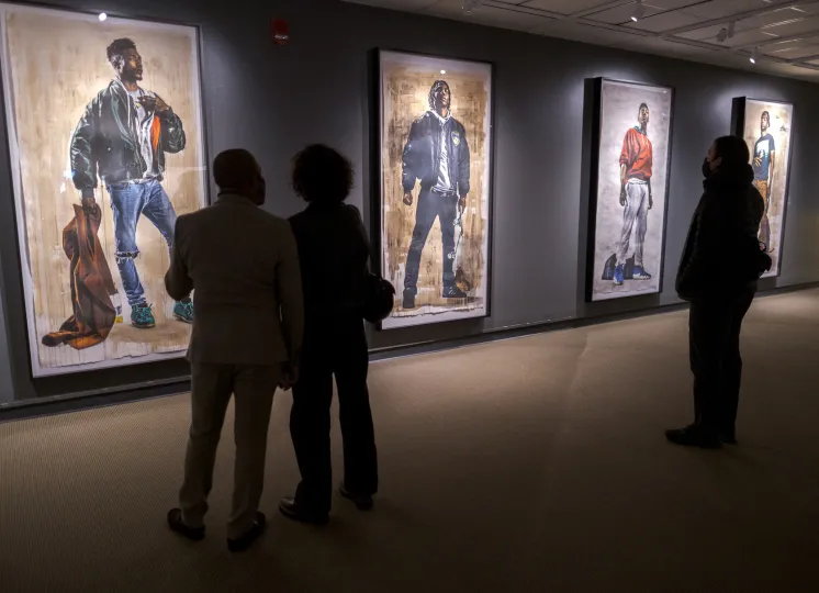 People in McFadden's exhibition