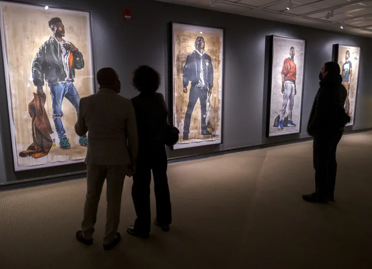 People in McFadden's exhibition